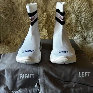 Vetements White and Black High-Top Sneakers